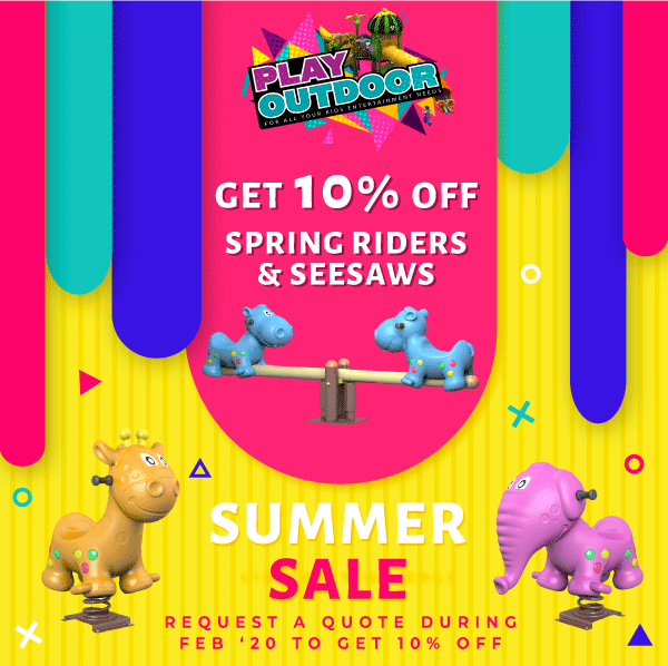 SUMMER SALE: 10% OFF SPRING RIDERS AND SEESAWS